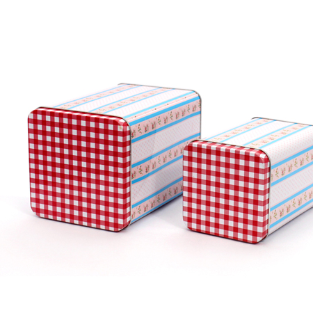 metal tin box square